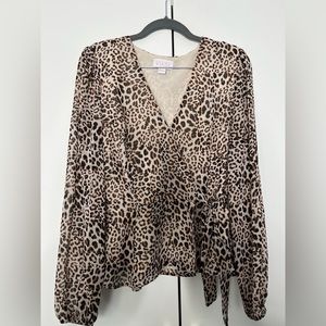 Vixbe peplum wrap blouse